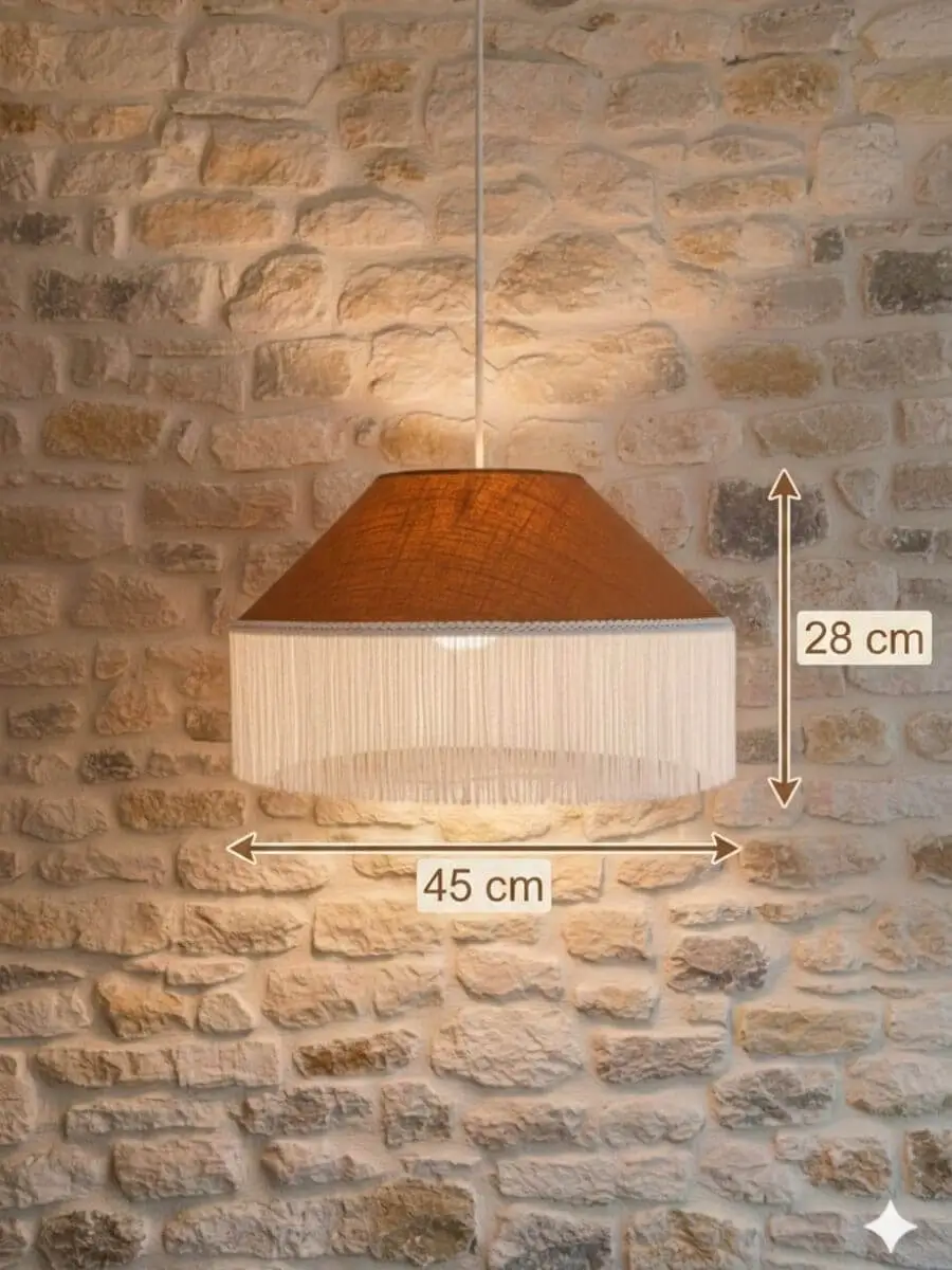 abat jour suspension vintage artisanal sur mesure Normandie