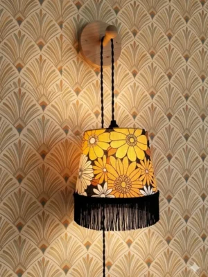 abat jour suspension chambre en lin naturel fabrication Normandie